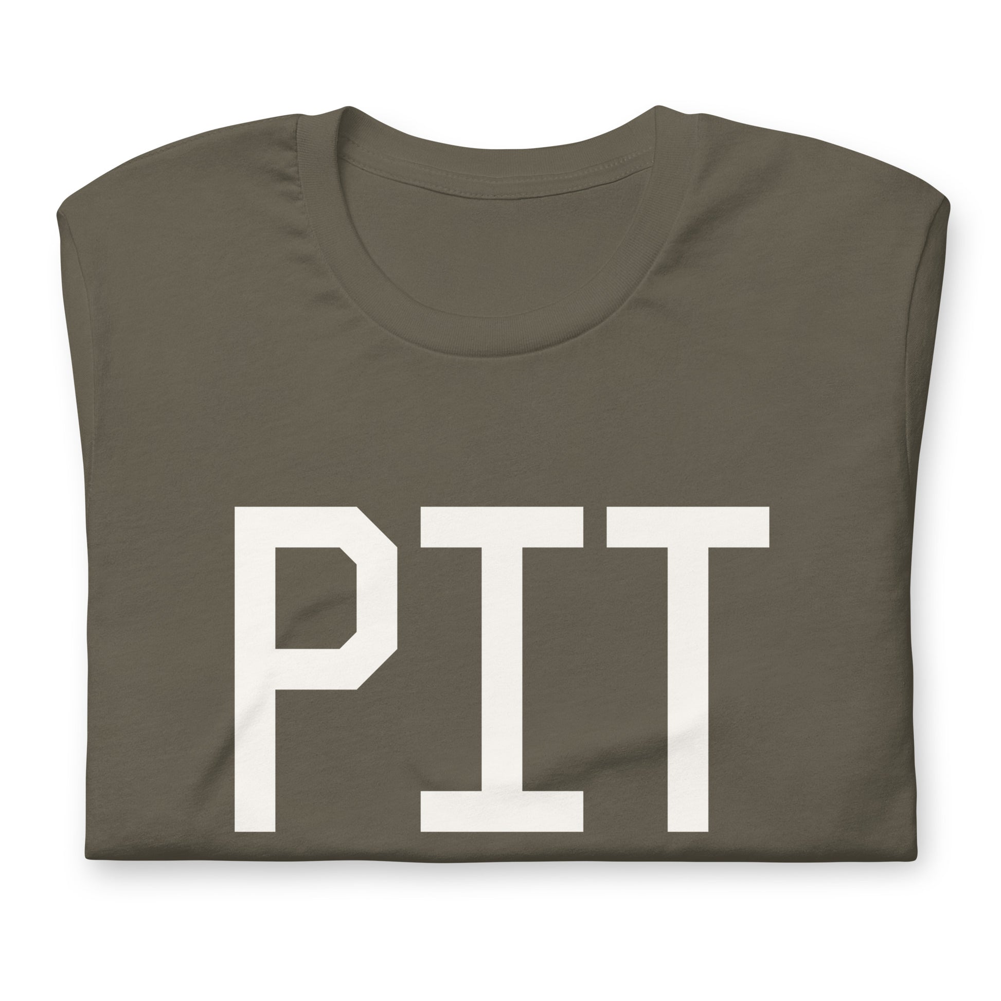 Airport Code T-Shirt - White Graphic • PIT Pittsburgh • YHM Designs - Image 03