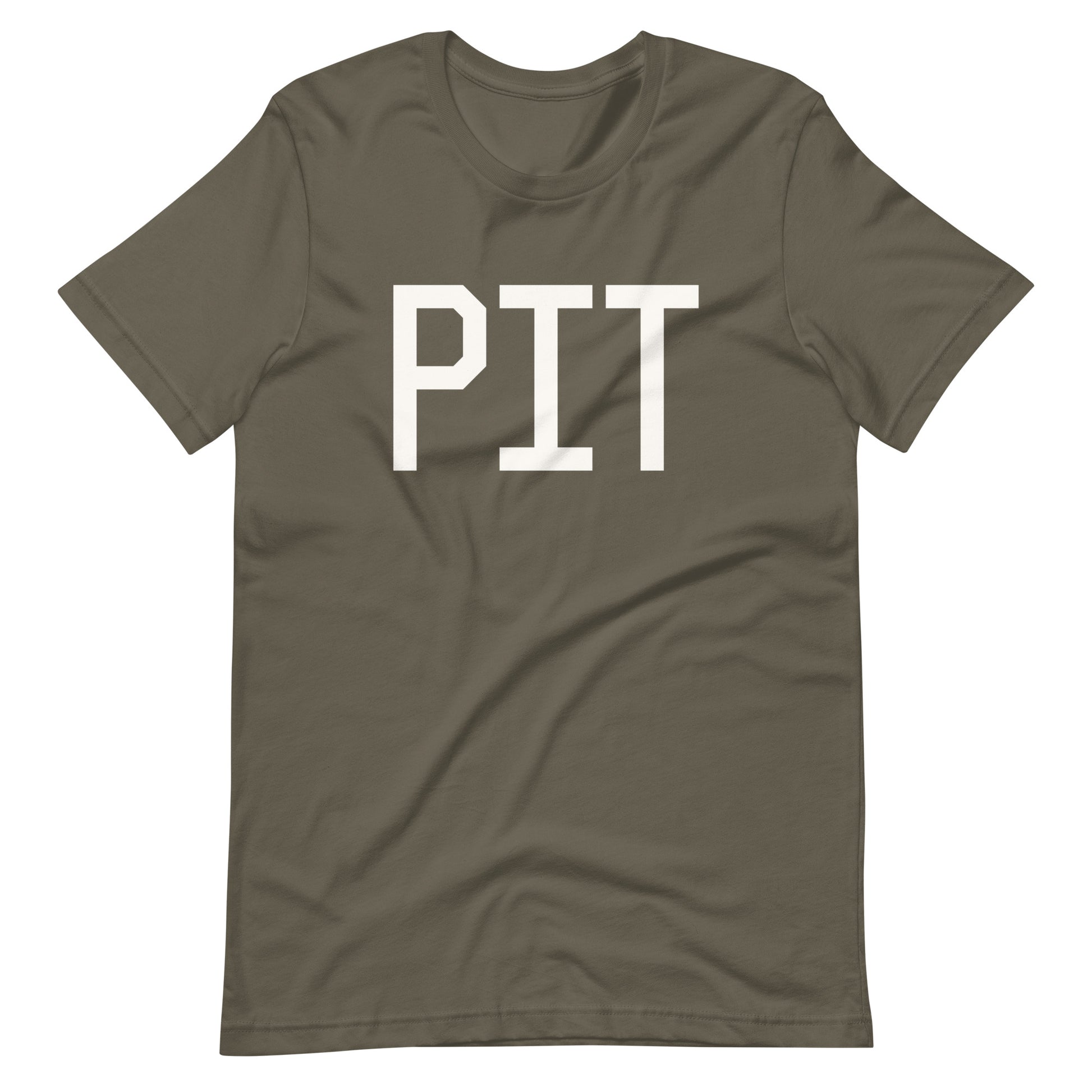 Airport Code T-Shirt - White Graphic • PIT Pittsburgh • YHM Designs - Image 04