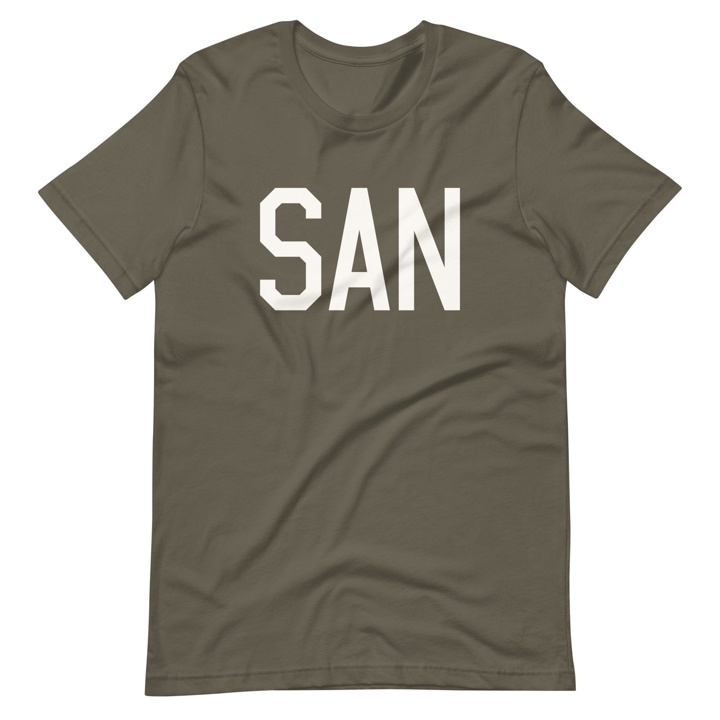Airport Code T-Shirt - White Graphic • SAN San Diego • YHM Designs - Image 04