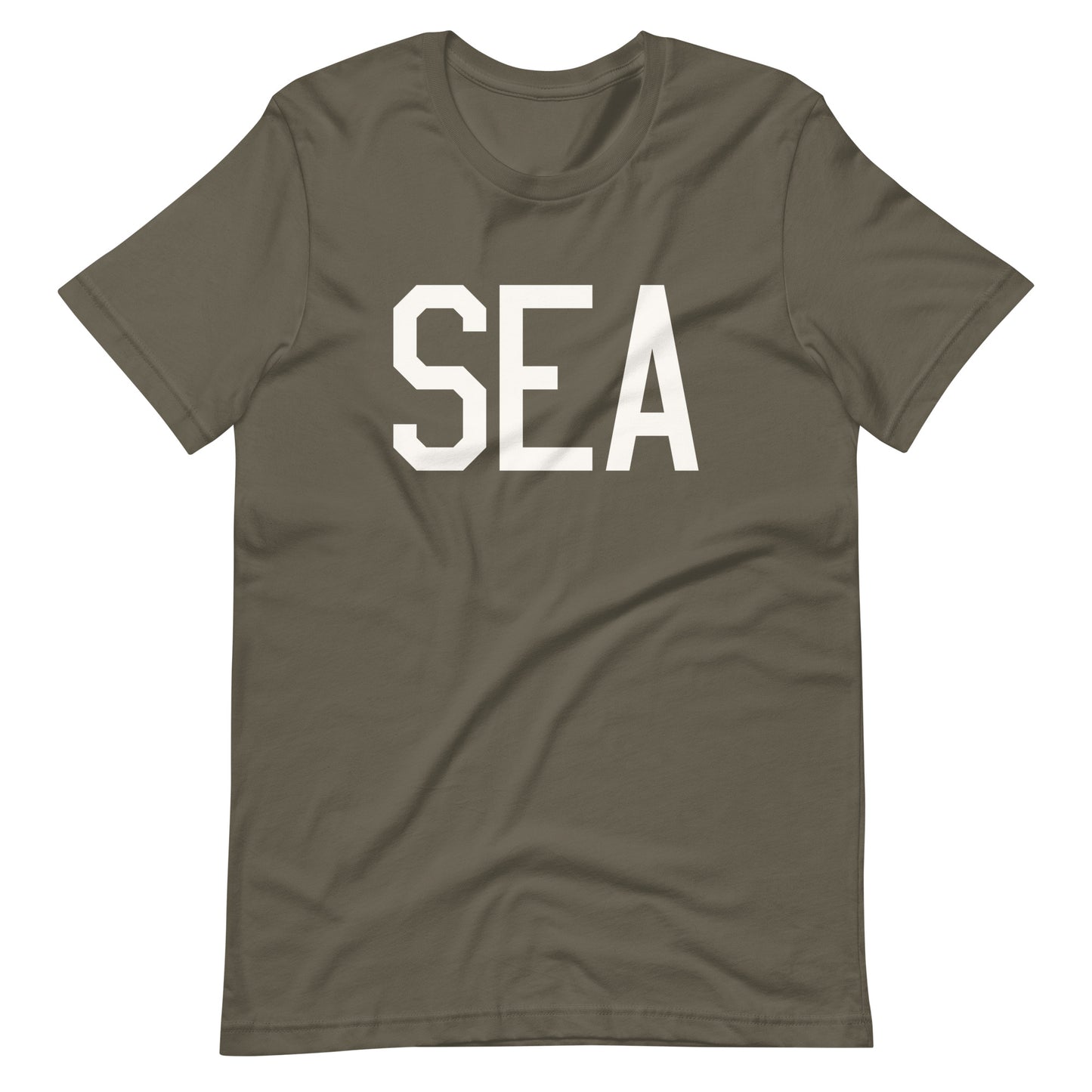 Airport Code T-Shirt - White Graphic • SEA Seattle • YHM Designs - Image 04