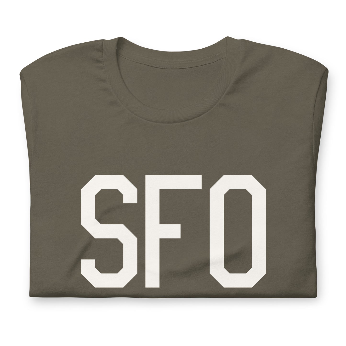Airport Code T-Shirt - White Graphic • SFO San Francisco • YHM Designs - Image 03