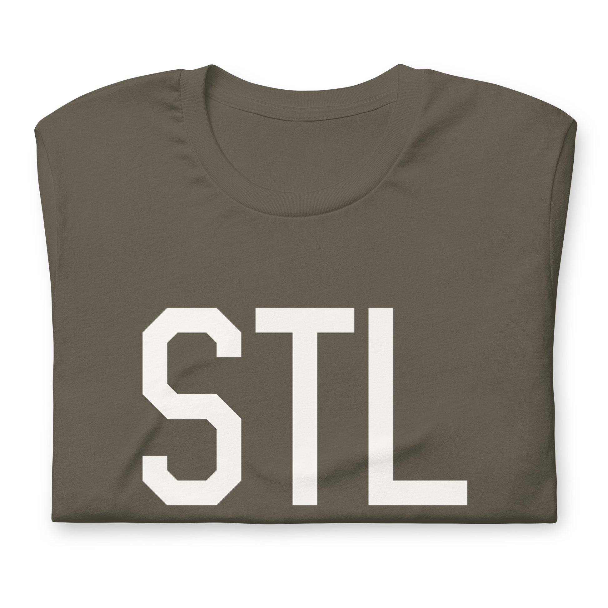 Airport Code T-Shirt - White Graphic • STL St. Louis • YHM Designs - Image 03