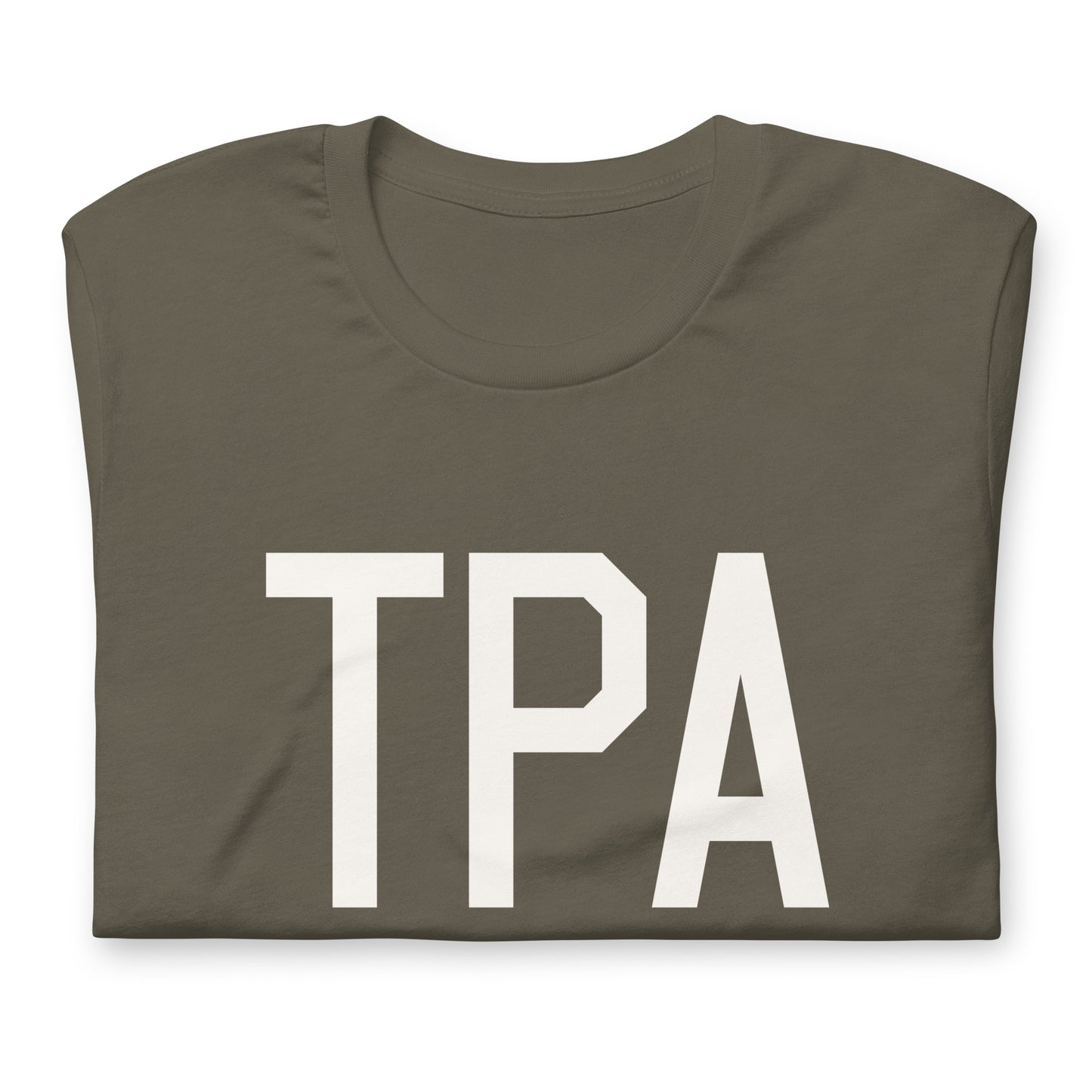 Airport Code T-Shirt - White Graphic • TPA Tampa • YHM Designs - Image 03
