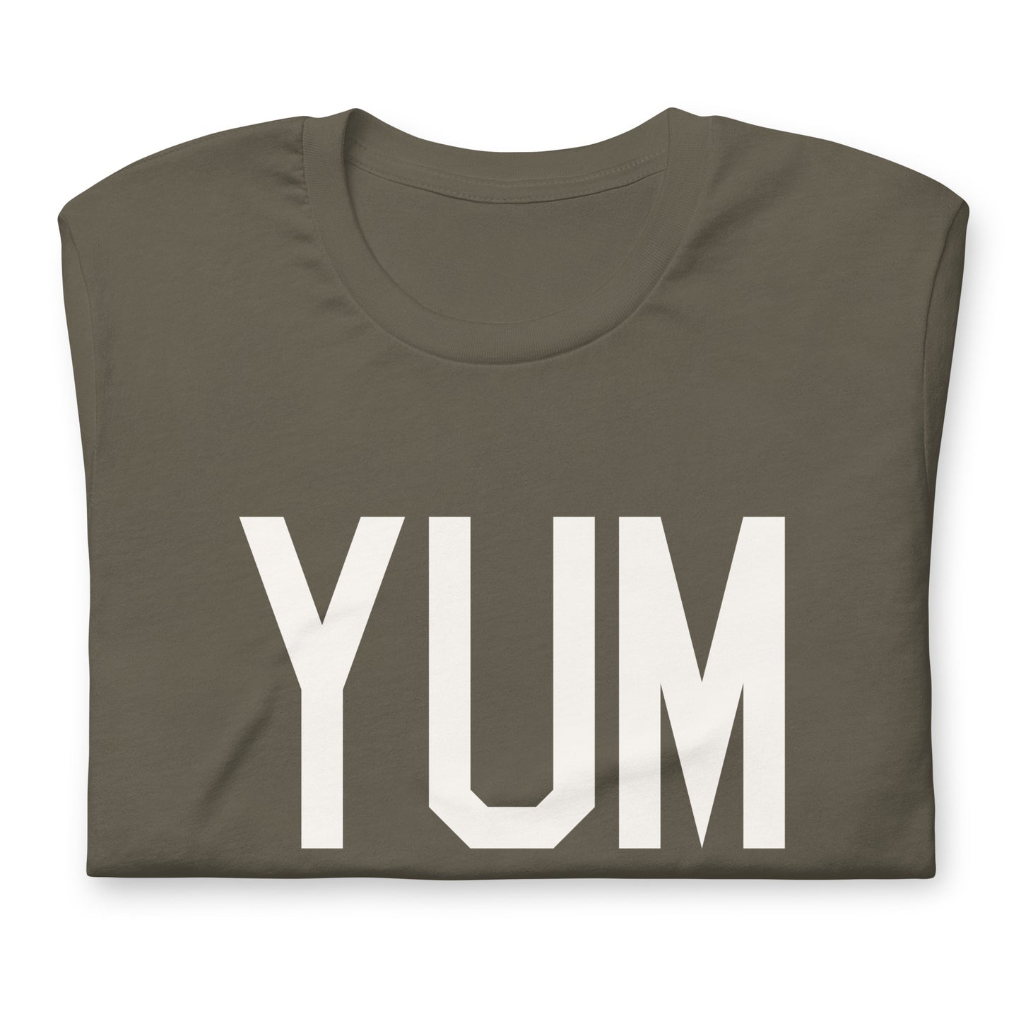 Airport Code T-Shirt - White Graphic • YUM Yuma • YHM Designs - Image 03