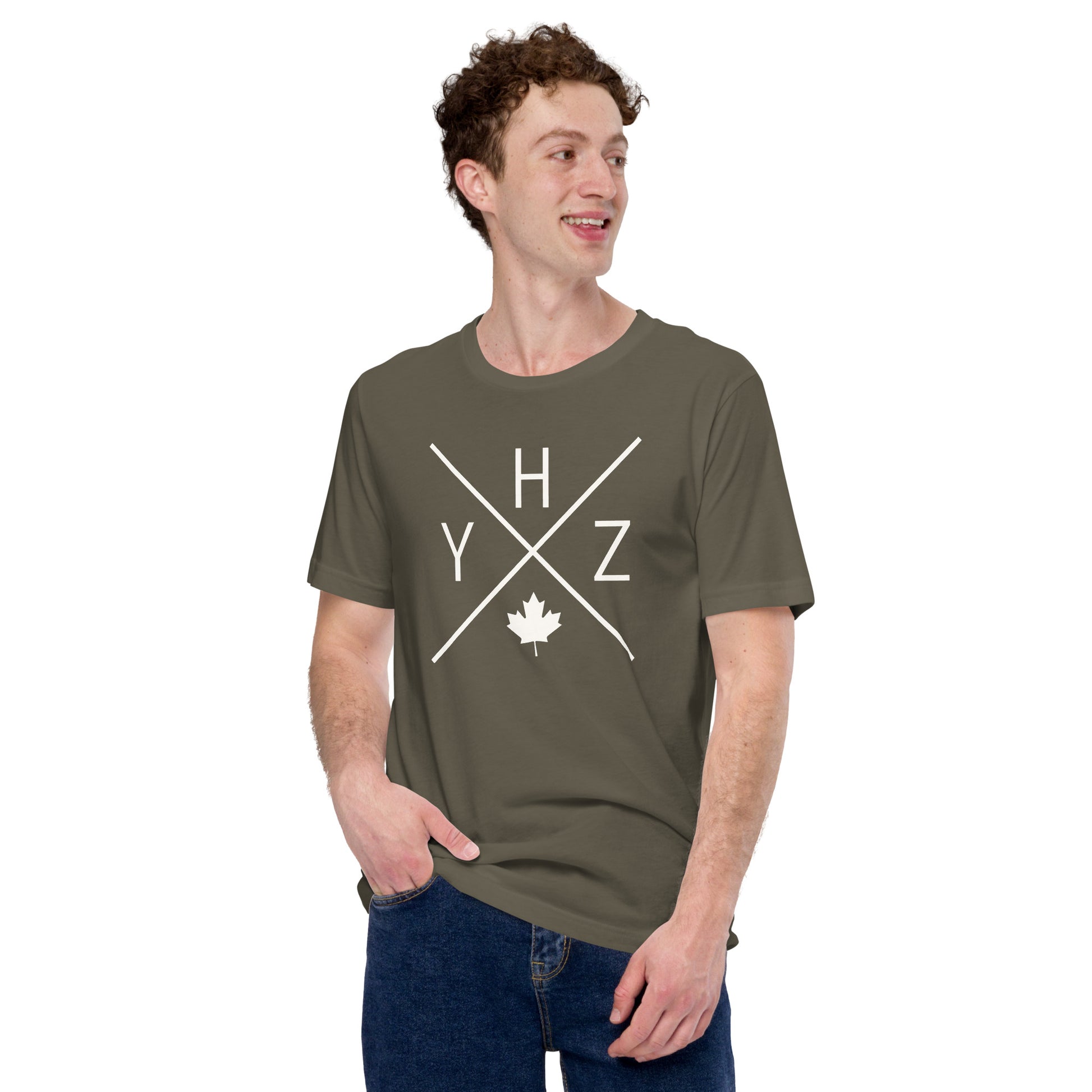Crossed-X T-Shirt - White Graphic • YHZ Halifax • YHM Designs - Image 09