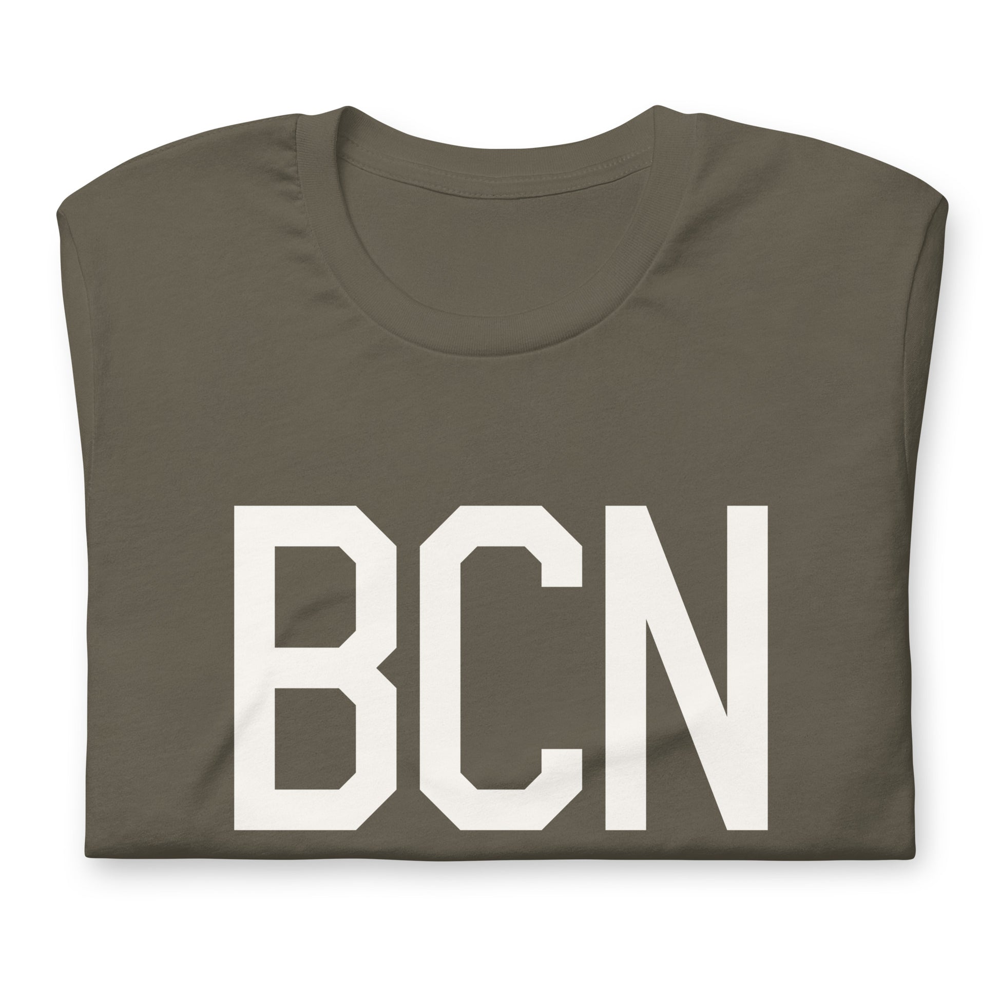 Airport Code T-Shirt - White Graphic • BCN Barcelona • YHM Designs - Image 03