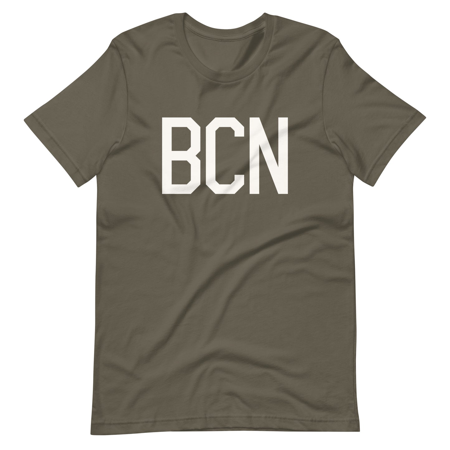 Airport Code T-Shirt - White Graphic • BCN Barcelona • YHM Designs - Image 04