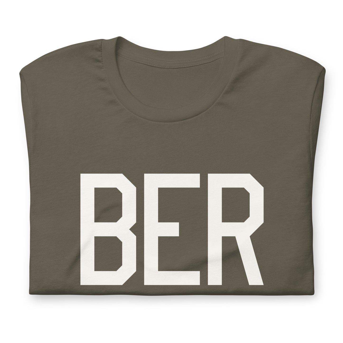 Airport Code T-Shirt - White Graphic • BER Berlin • YHM Designs - Image 03