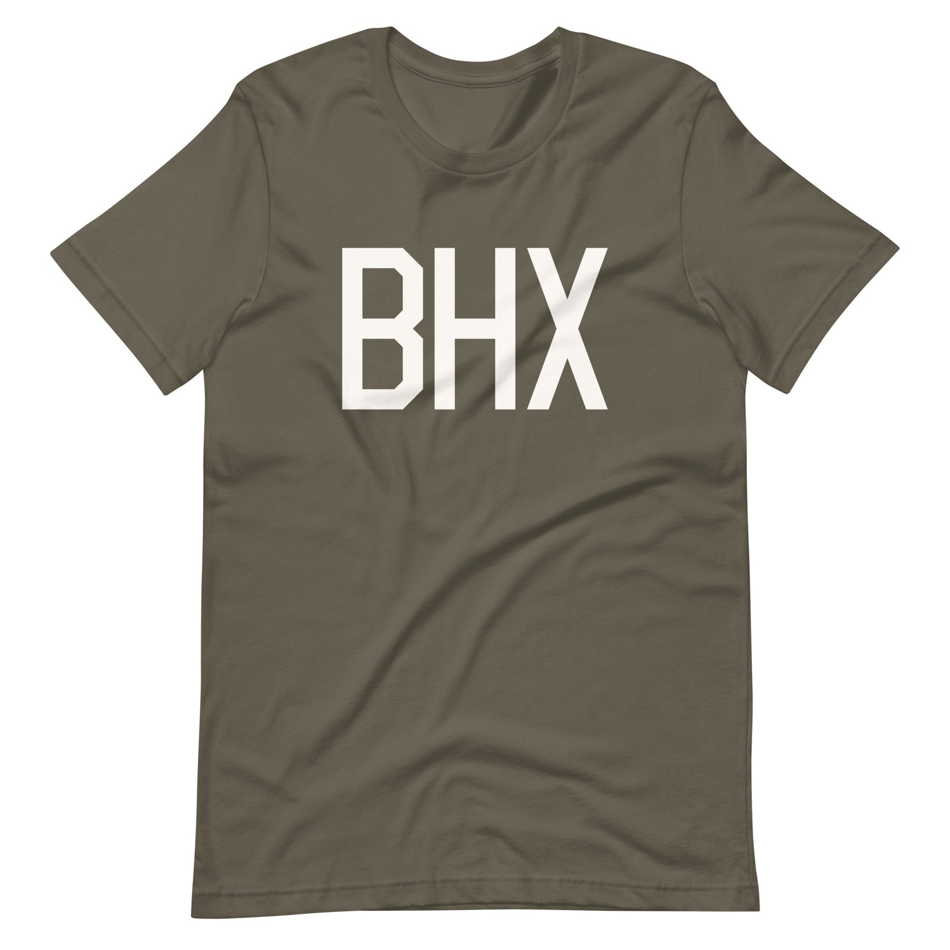 Airport Code T-Shirt - White Graphic • BHX Birmingham • YHM Designs - Image 04