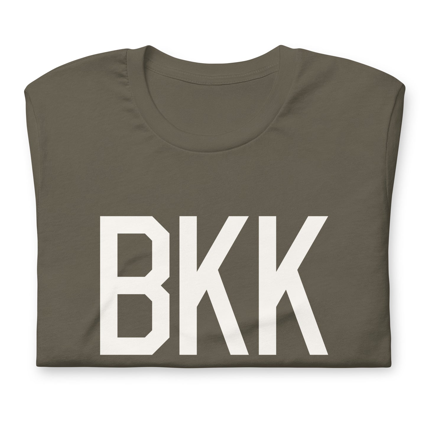Airport Code T-Shirt - White Graphic • BKK Bangkok • YHM Designs - Image 03