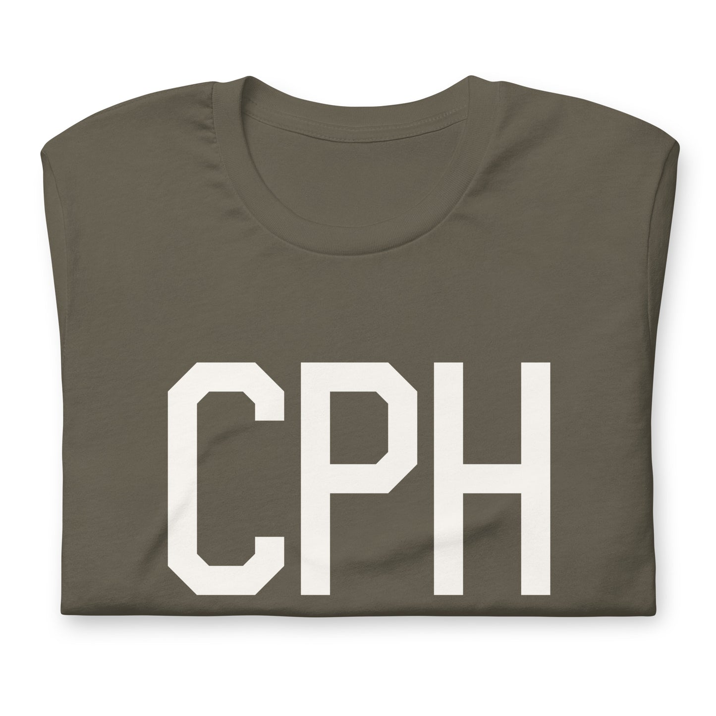 Airport Code T-Shirt - White Graphic • CPH Copenhagen • YHM Designs - Image 03