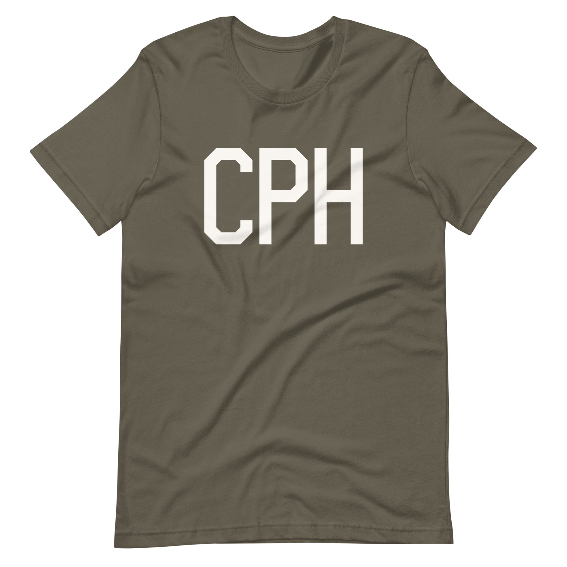 Airport Code T-Shirt - White Graphic • CPH Copenhagen • YHM Designs - Image 04