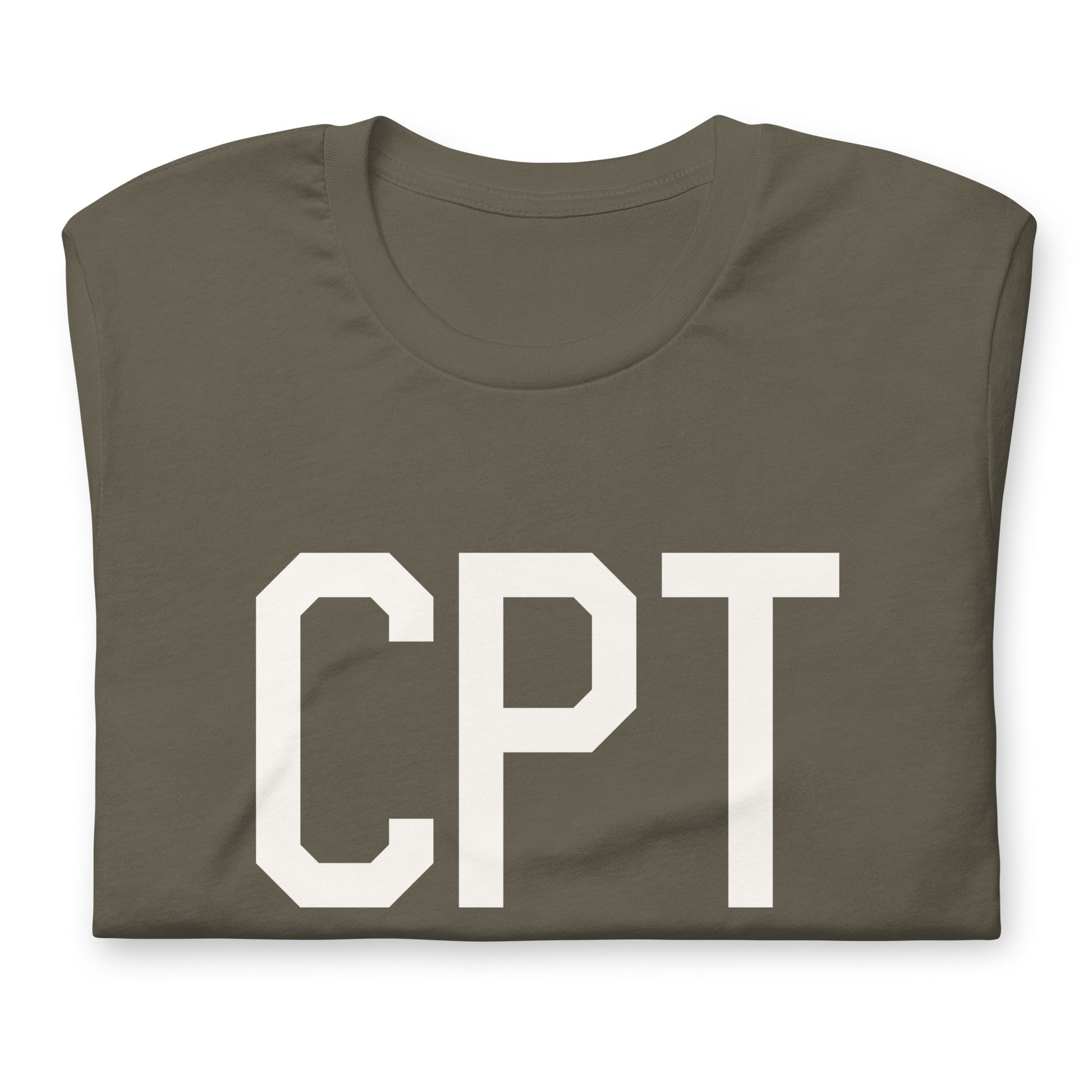 Airport Code T-Shirt - White Graphic • CPT Cape Town • YHM Designs - Image 03
