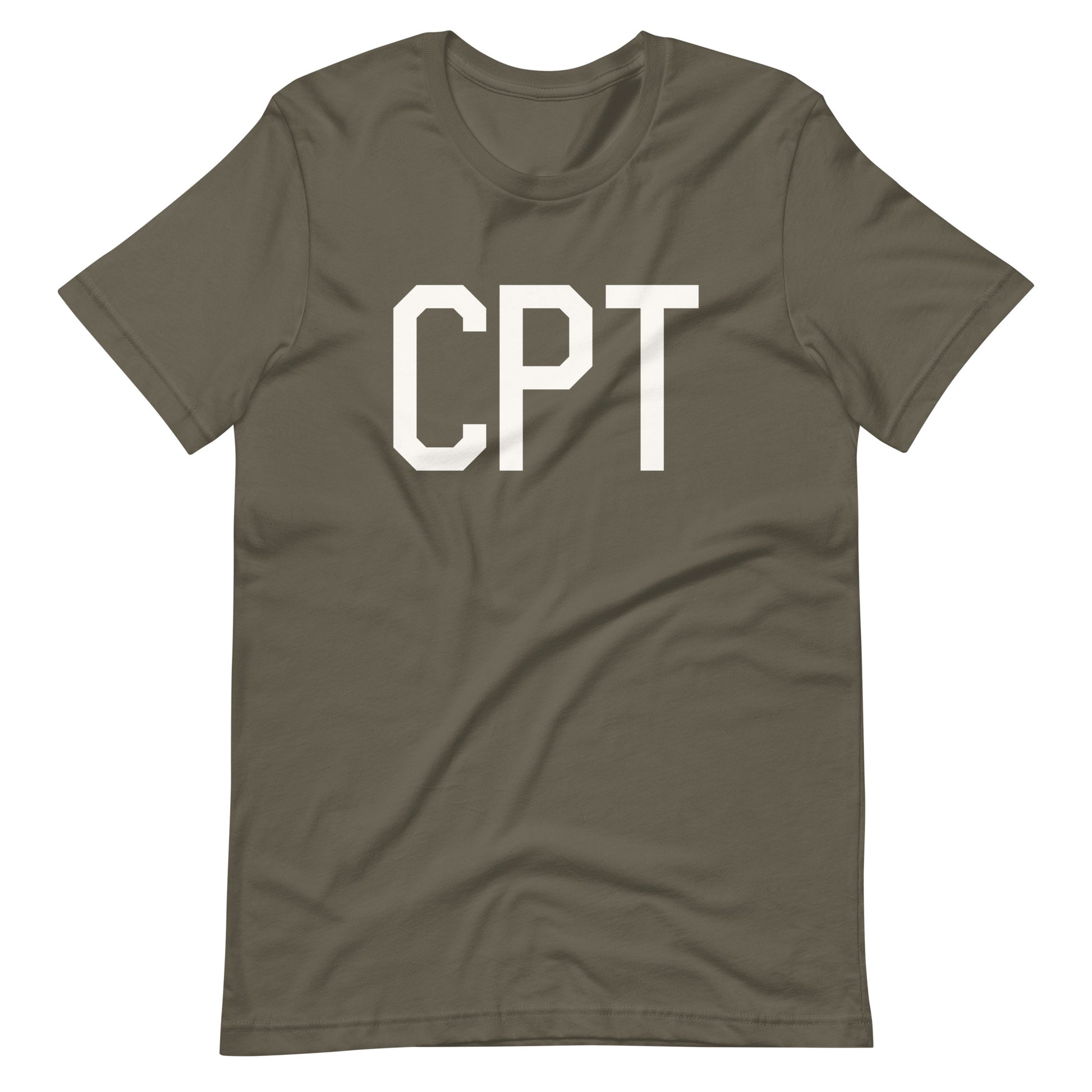 Airport Code T-Shirt - White Graphic • CPT Cape Town • YHM Designs - Image 04