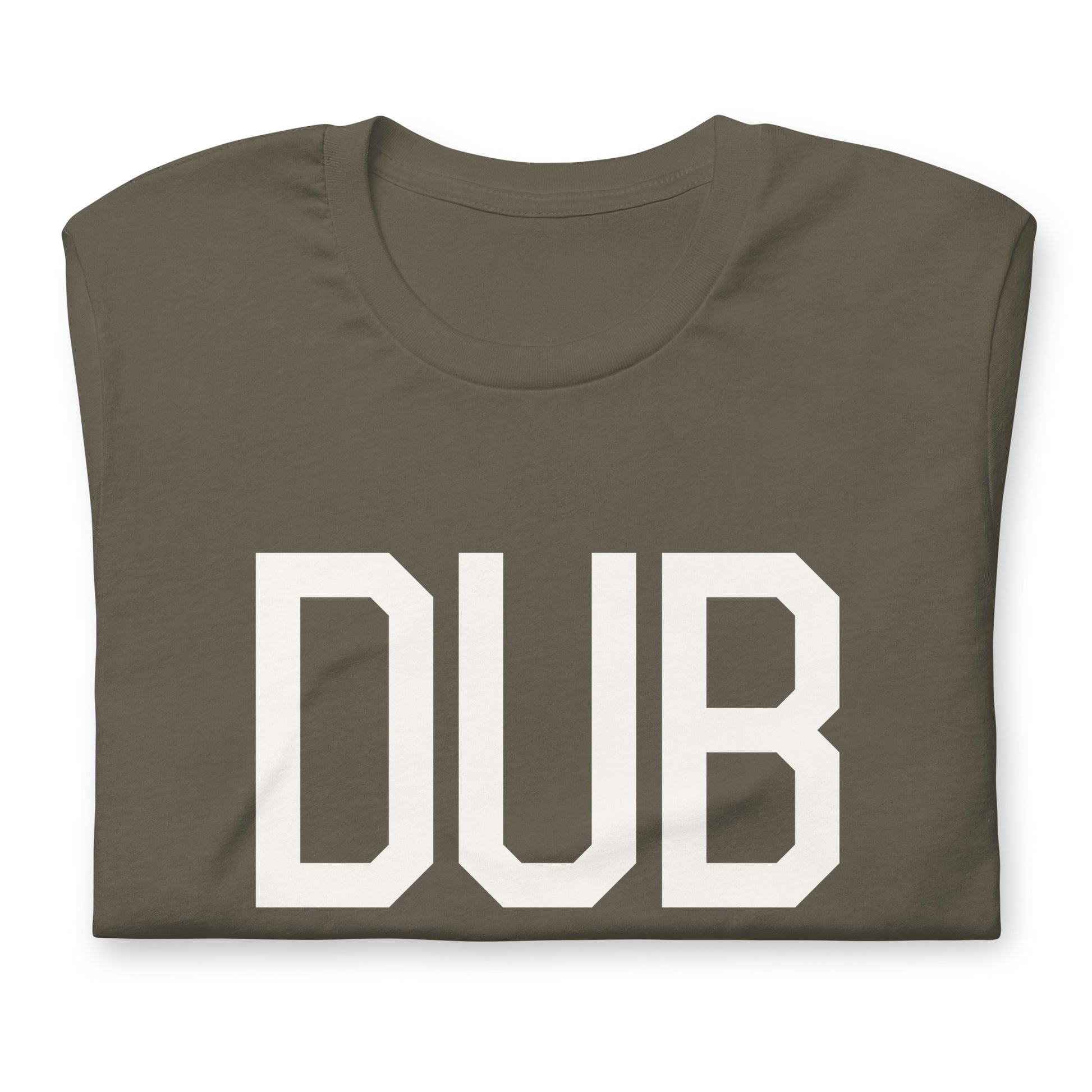 Airport Code T-Shirt - White Graphic • DUB Dublin • YHM Designs - Image 03