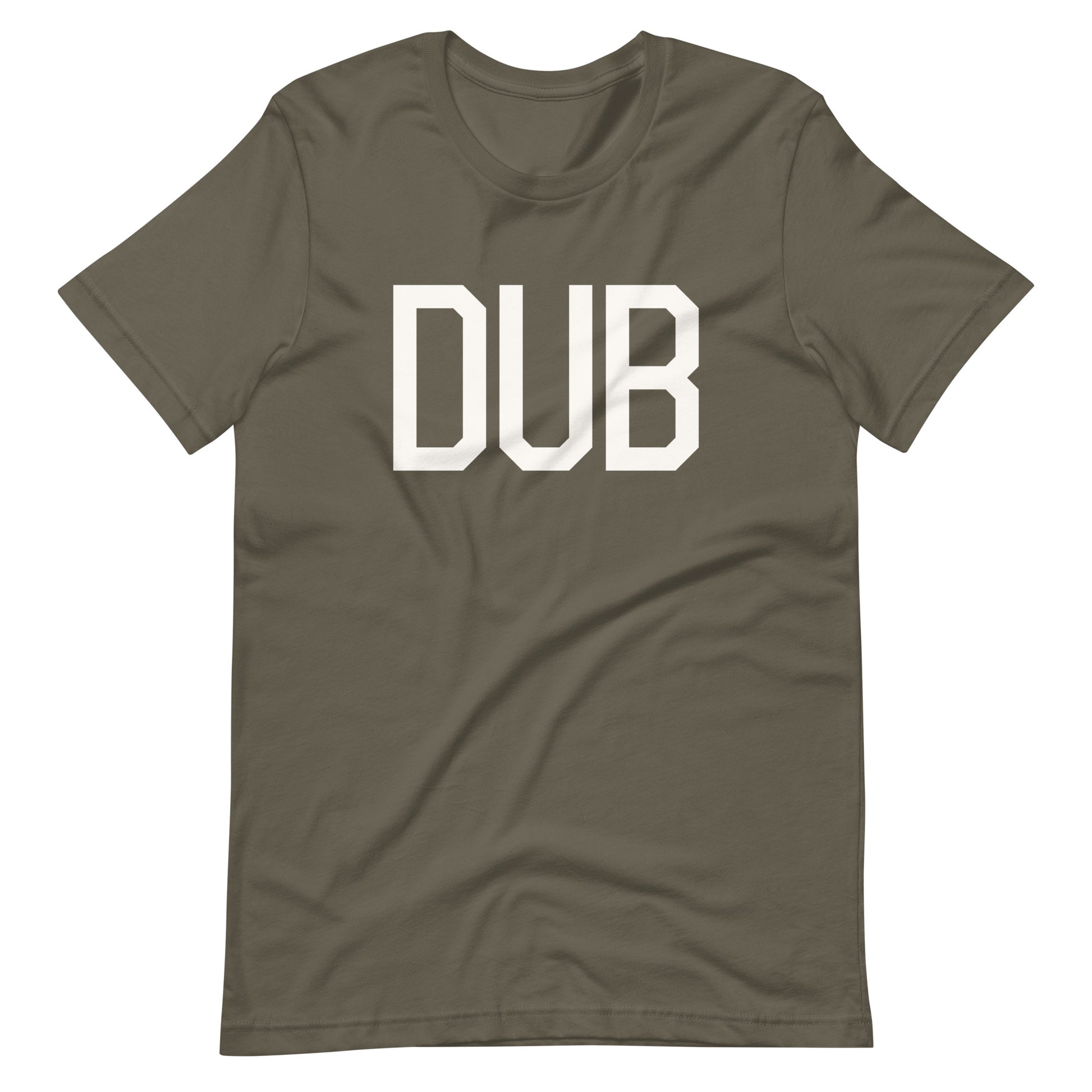 Airport Code T-Shirt - White Graphic • DUB Dublin • YHM Designs - Image 04