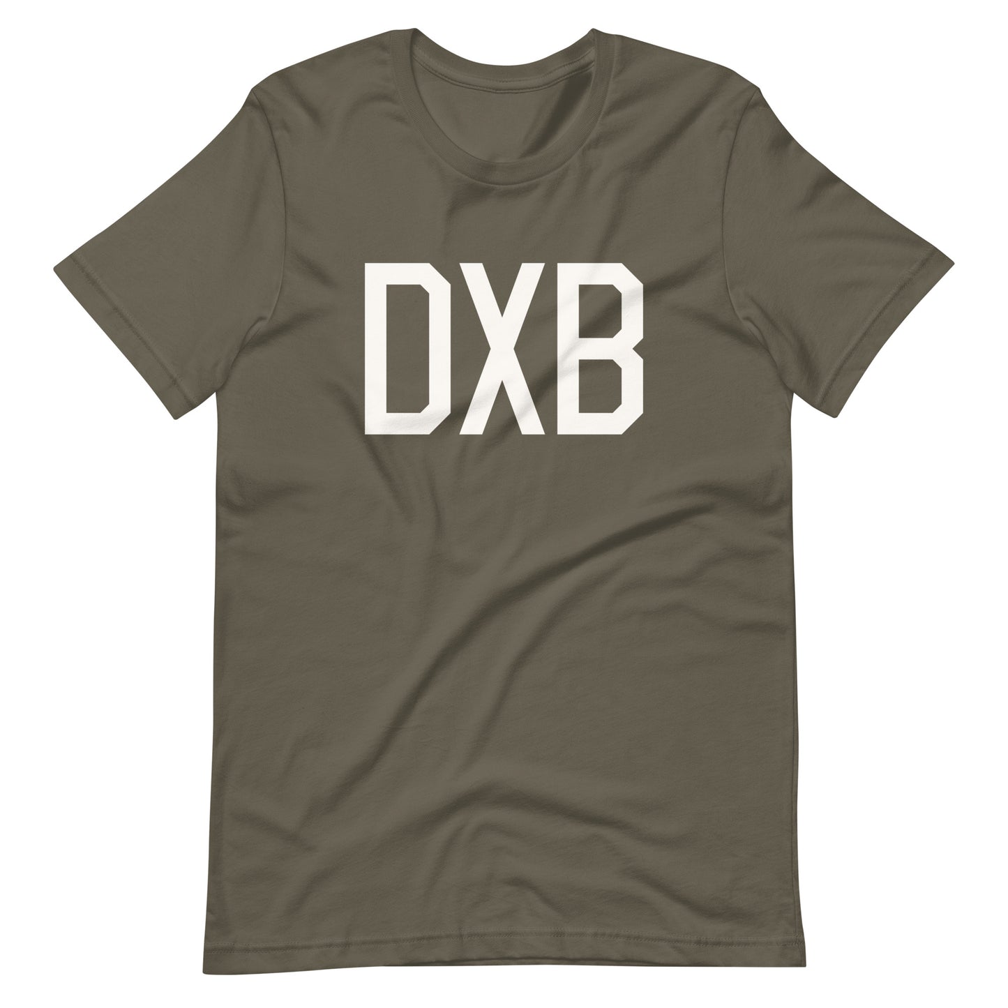 Airport Code T-Shirt - White Graphic • DXB Dubai • YHM Designs - Image 04
