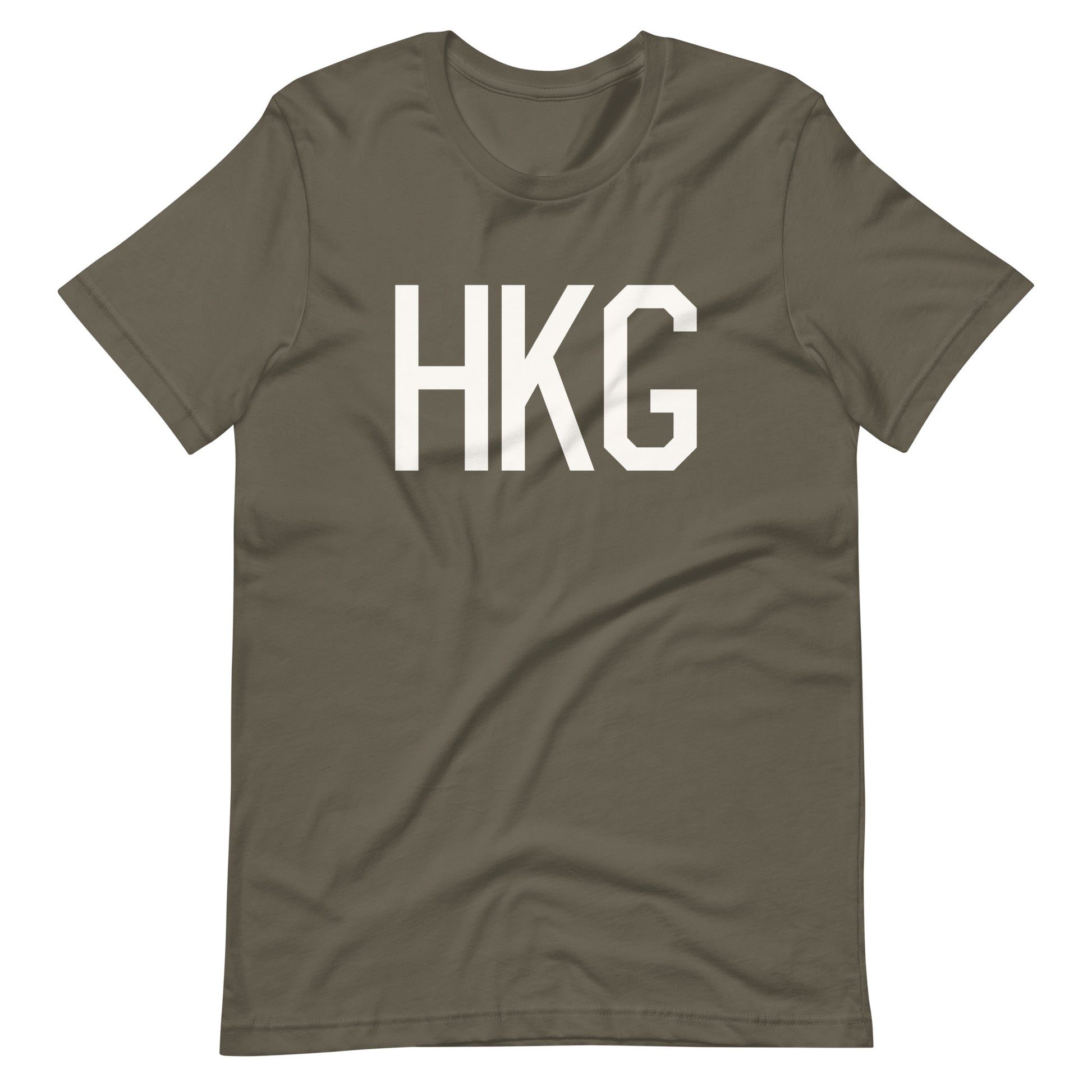 Airport Code T-Shirt - White Graphic • HKG Hong Kong • YHM Designs - Image 04