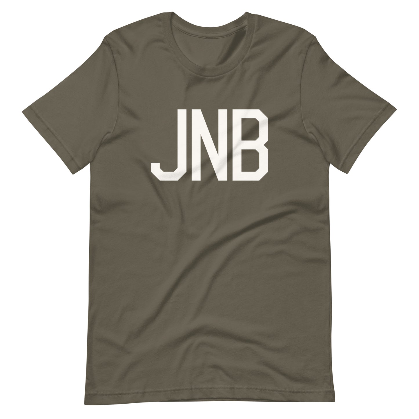 Airport Code T-Shirt - White Graphic • JNB Johannesburg • YHM Designs - Image 04