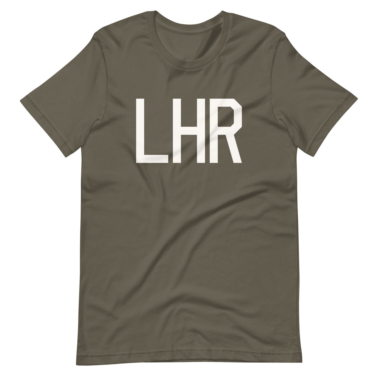 Airport Code T-Shirt - White Graphic • LHR London • YHM Designs - Image 04