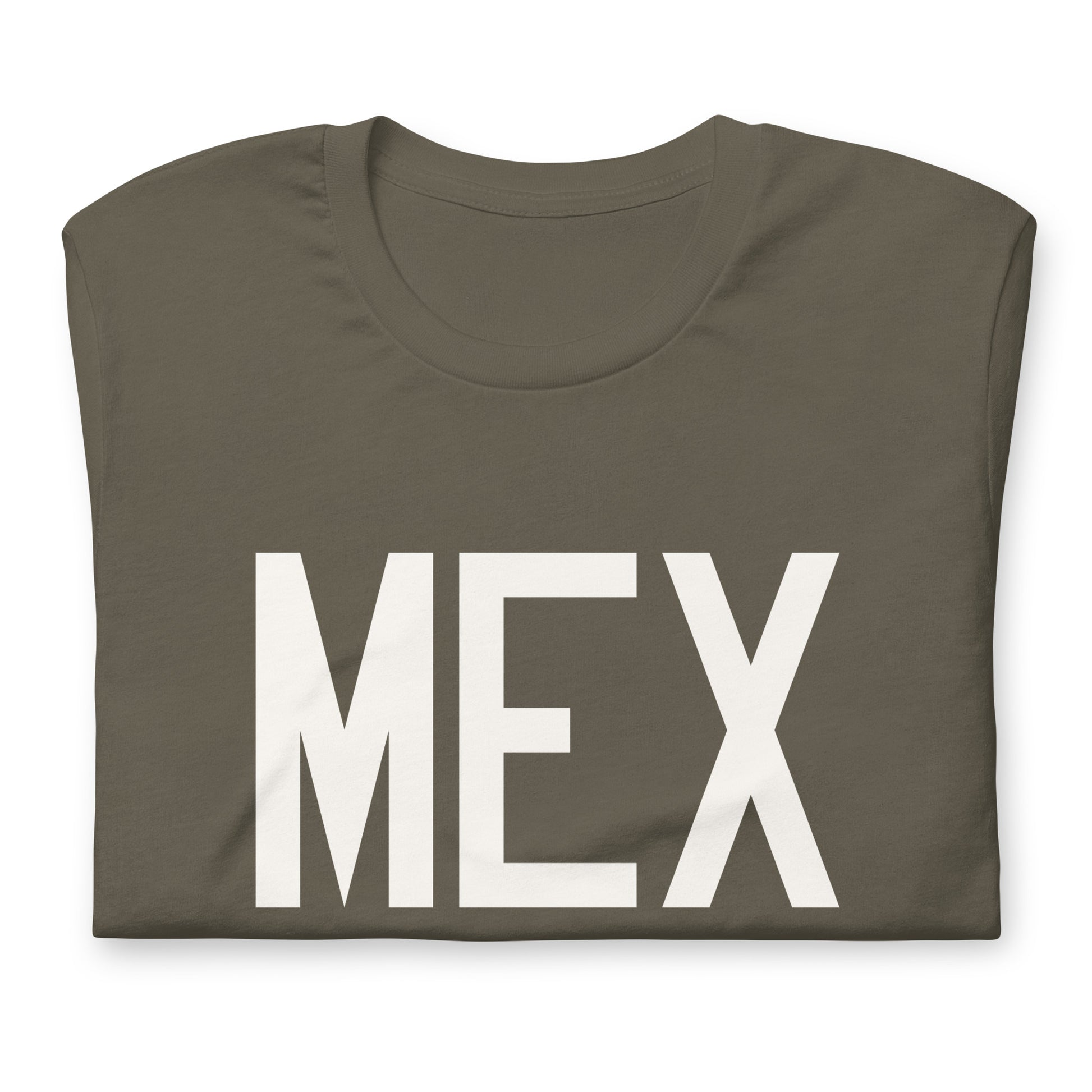 Airport Code T-Shirt - White Graphic • MEX Mexico City • YHM Designs - Image 03