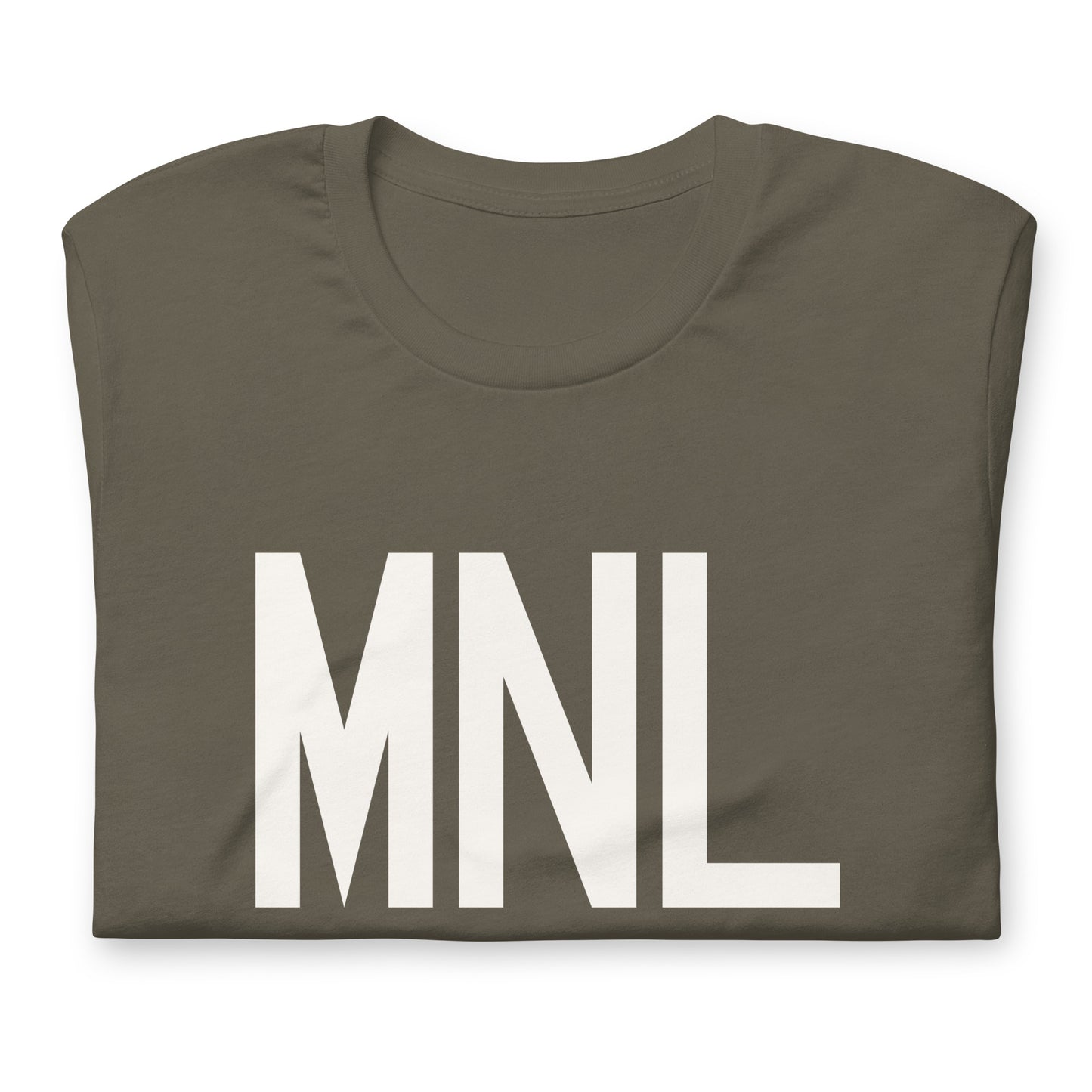 Airport Code T-Shirt - White Graphic • MNL Manila • YHM Designs - Image 03