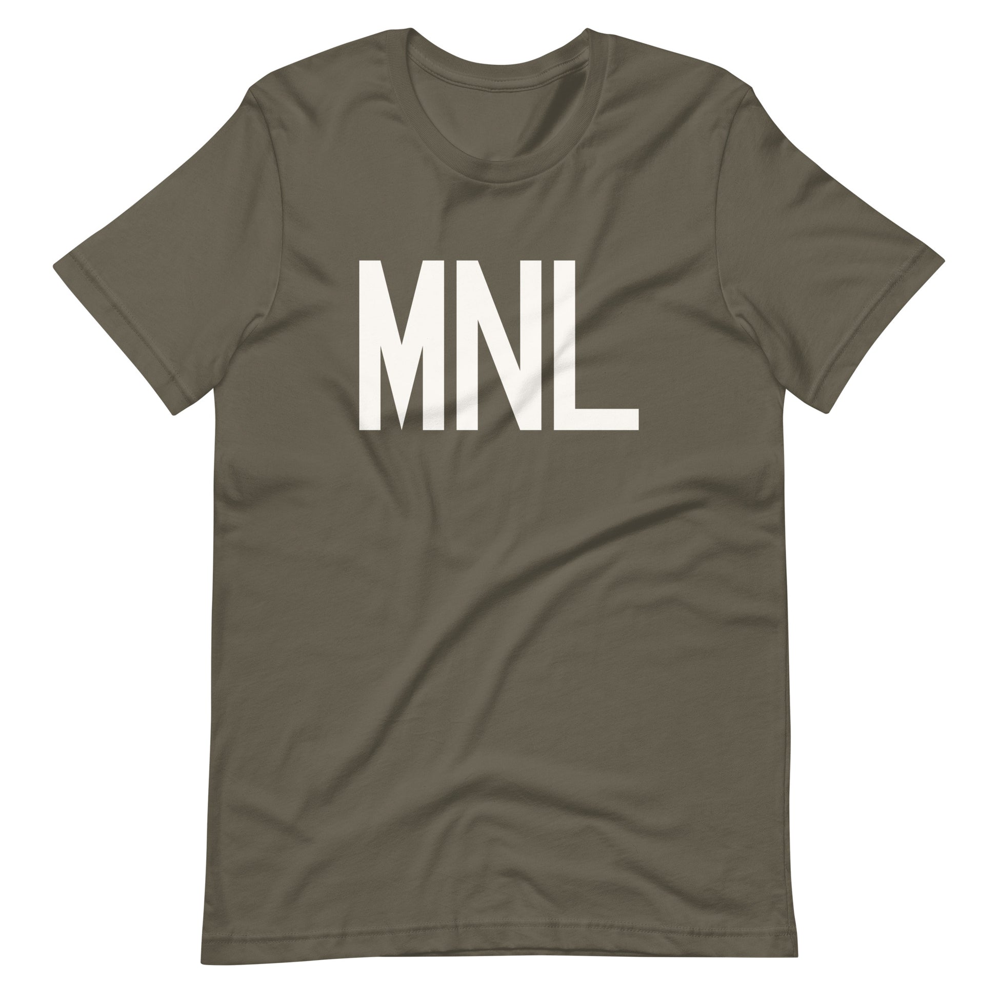 Airport Code T-Shirt - White Graphic • MNL Manila • YHM Designs - Image 04