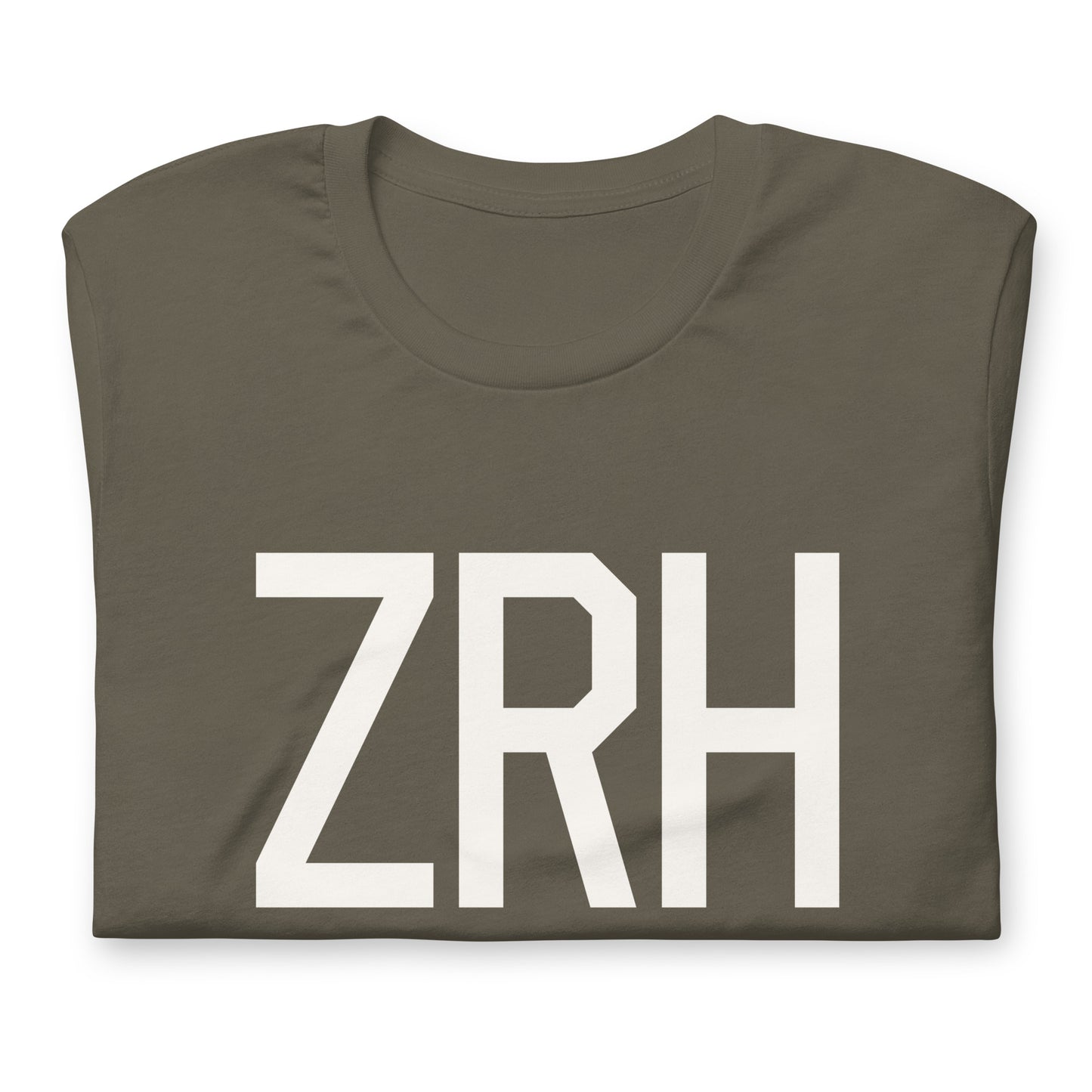 Airport Code T-Shirt - White Graphic • ZRH Zurich • YHM Designs - Image 03