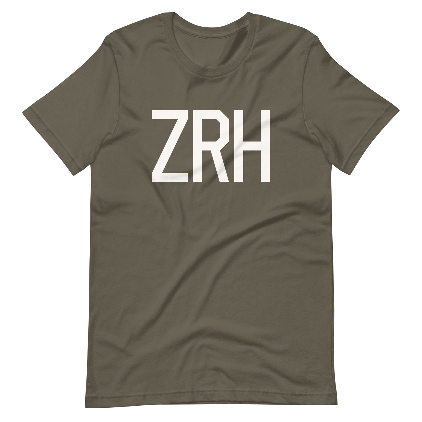 Airport Code T-Shirt - White Graphic • ZRH Zurich • YHM Designs - Image 04