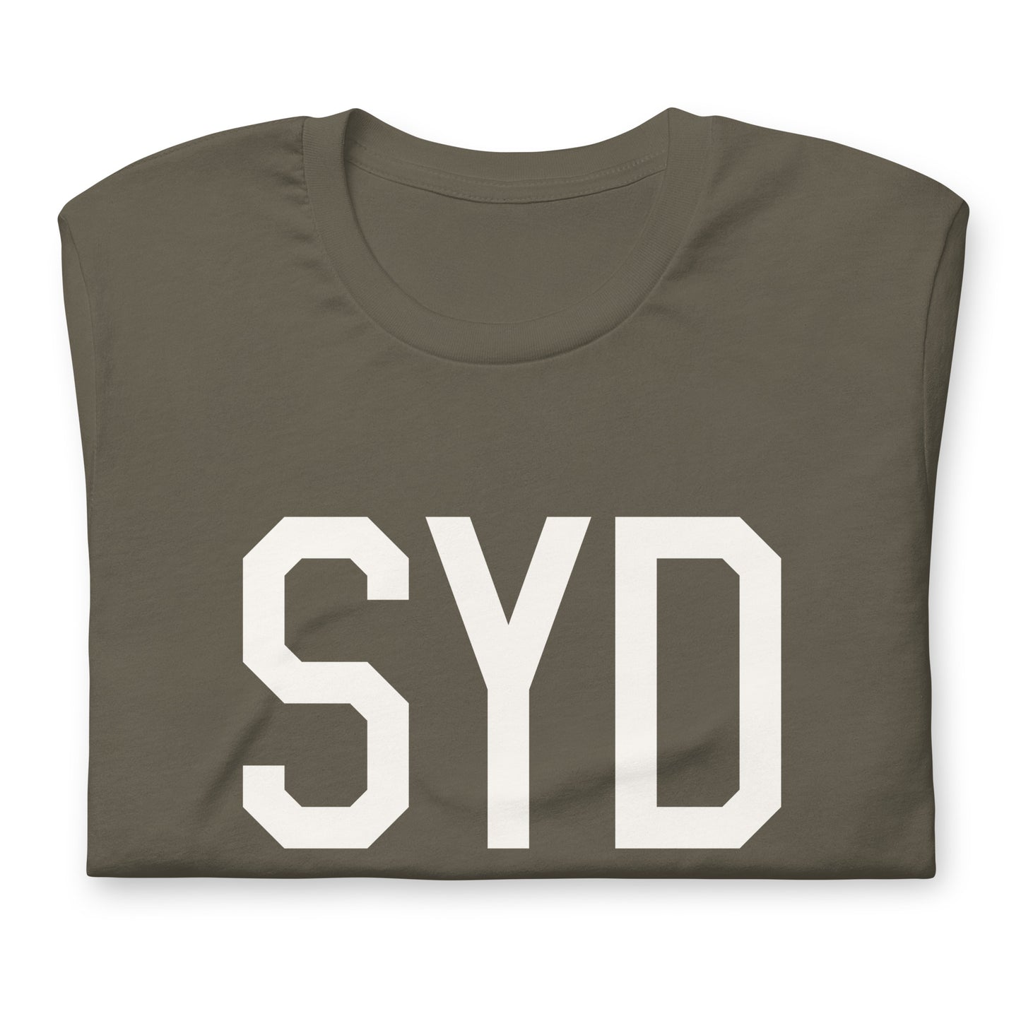 Airport Code T-Shirt - White Graphic • SYD Sydney • YHM Designs - Image 03