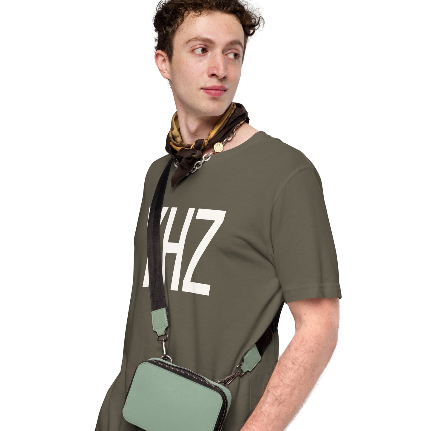 Airport Code T-Shirt - White Graphic • YHZ Halifax • YHM Designs - Image 02
