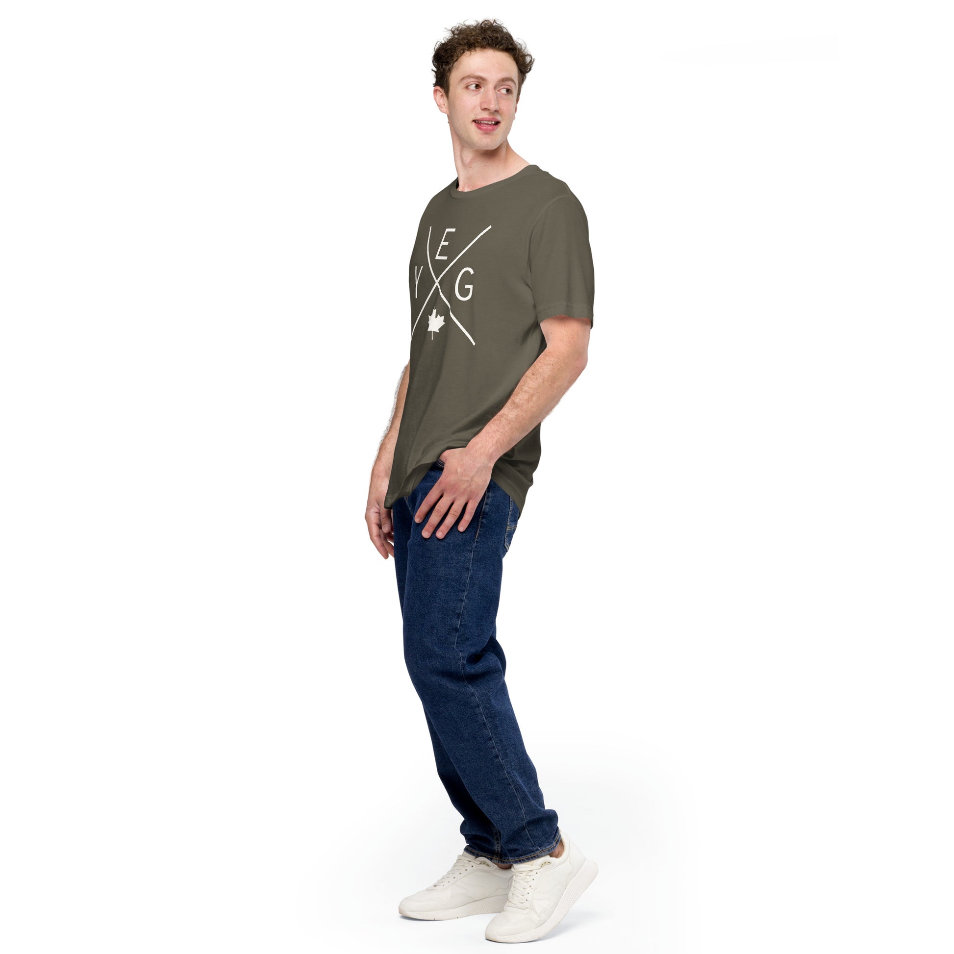 Crossed-X T-Shirt - White Graphic • YEG Edmonton • YHM Designs - Image 10