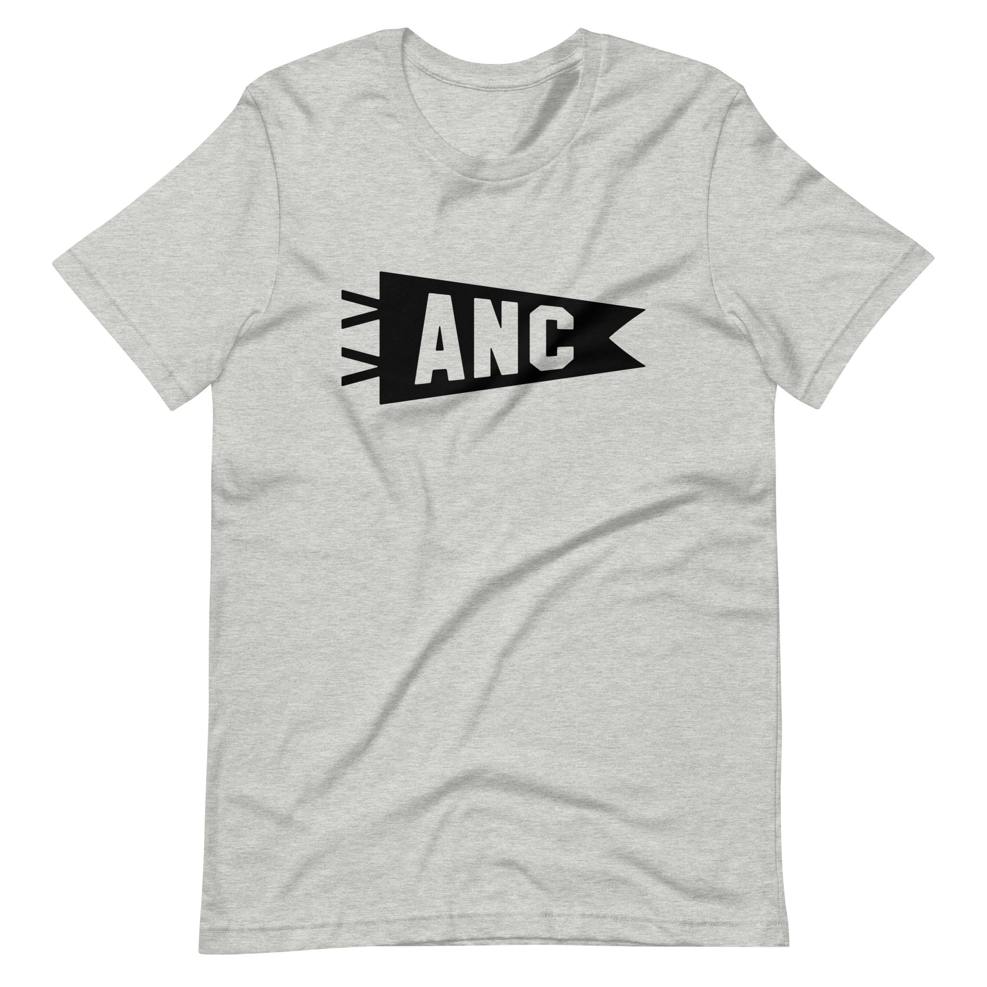 Airport Code T-Shirt - Black Graphic • ANC Anchorage • YHM Designs - Image 01