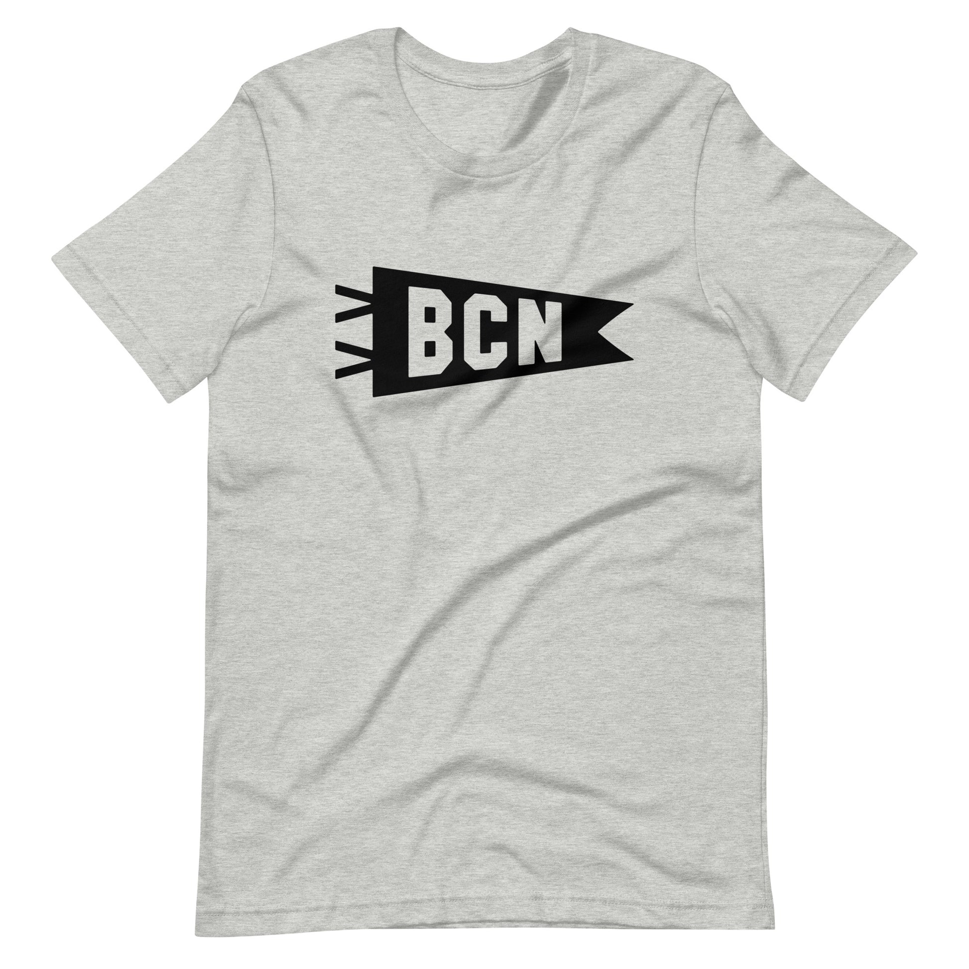 Airport Code T-Shirt - Black Graphic • BCN Barcelona • YHM Designs - Image 01