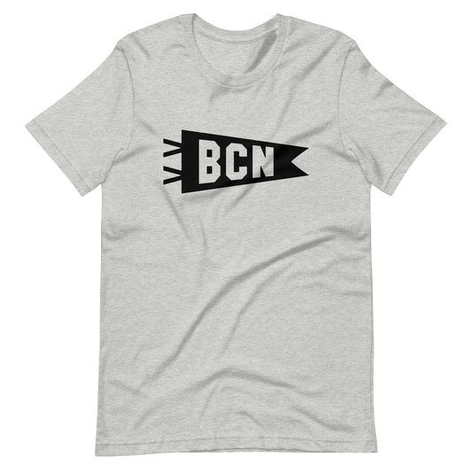 Airport Code T-Shirt - Black Graphic • BCN Barcelona • YHM Designs - Image 01