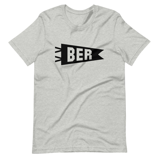 Airport Code T-Shirt - Black Graphic • BER Berlin • YHM Designs - Image 01