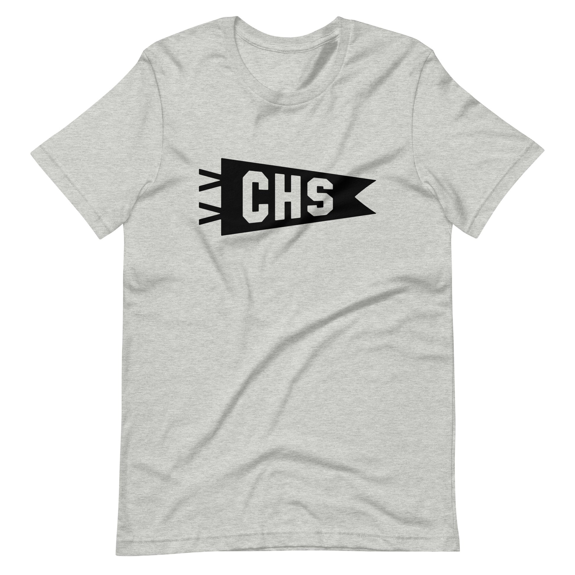 Airport Code T-Shirt - Black Graphic • CHS Charleston • YHM Designs - Image 01