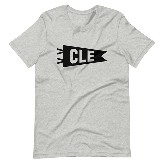Airport Code T-Shirt - Black Graphic • CLE Cleveland • YHM Designs - Image 01