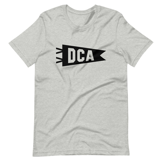 Airport Code T-Shirt - Black Graphic • DCA Washington • YHM Designs - Image 01