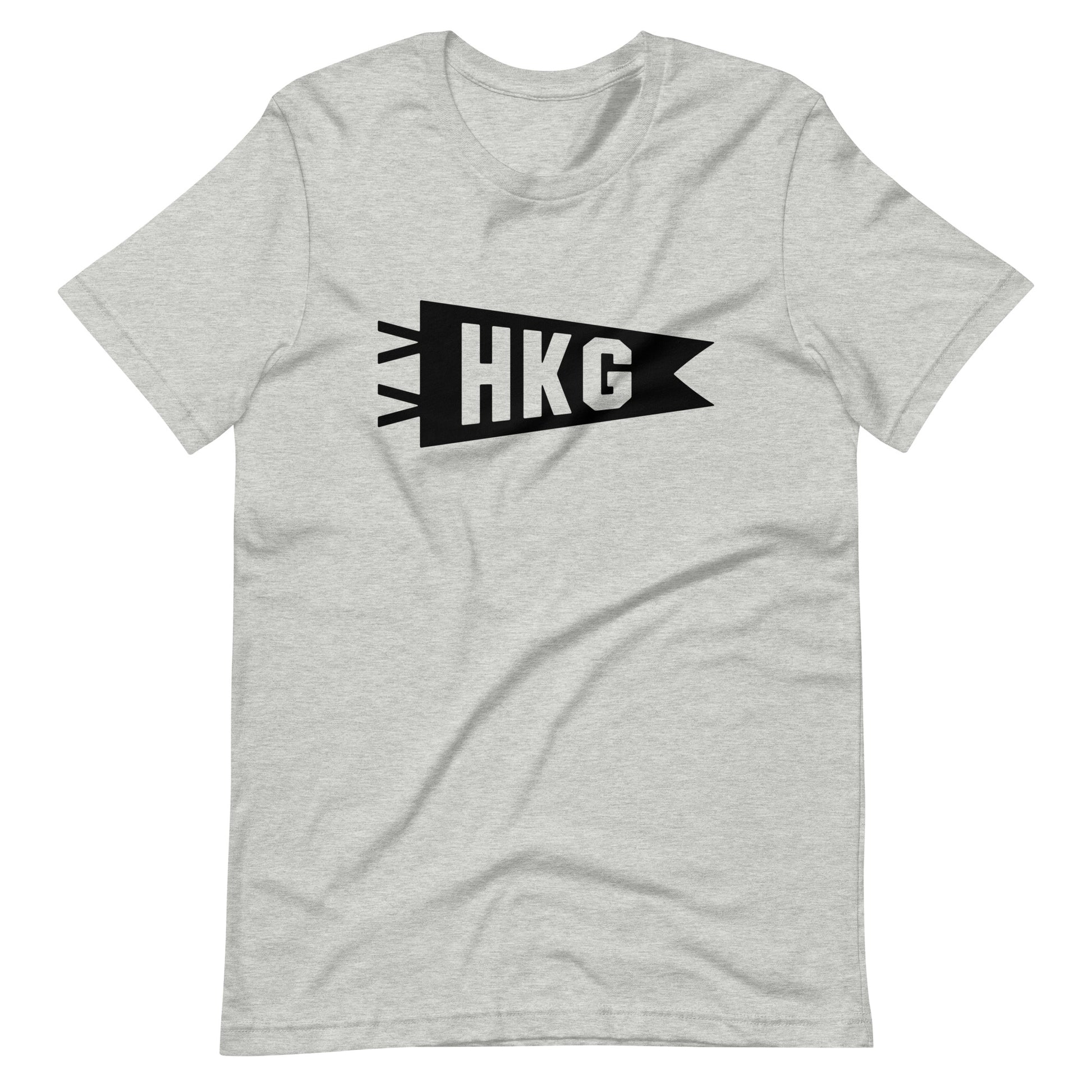 HKG Hong Kong Unisex T-Shirt • Banner Design in Black • YHM Designs - Image 01