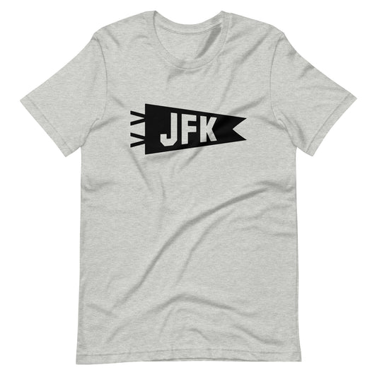 Airport Code T-Shirt - Black Graphic • JFK New York City • YHM Designs - Image 01