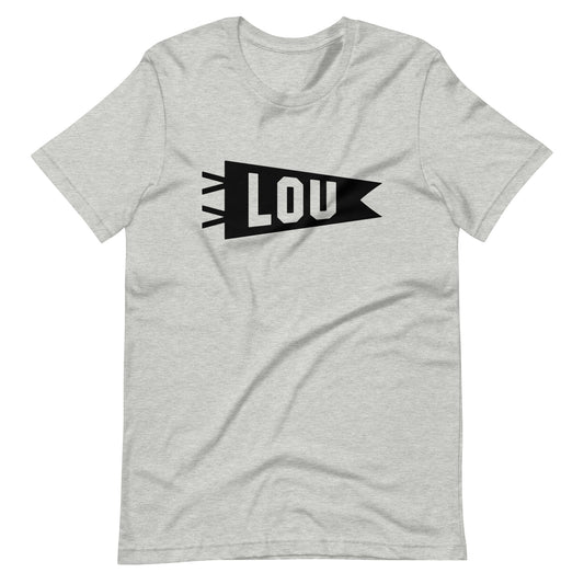 Airport Code T-Shirt - Black Graphic • LOU Louisville • YHM Designs - Image 01