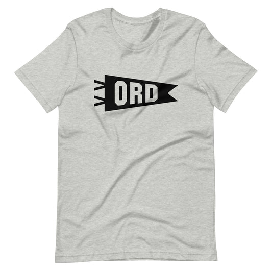 Airport Code T-Shirt - Black Graphic • ORD Chicago • YHM Designs - Image 01
