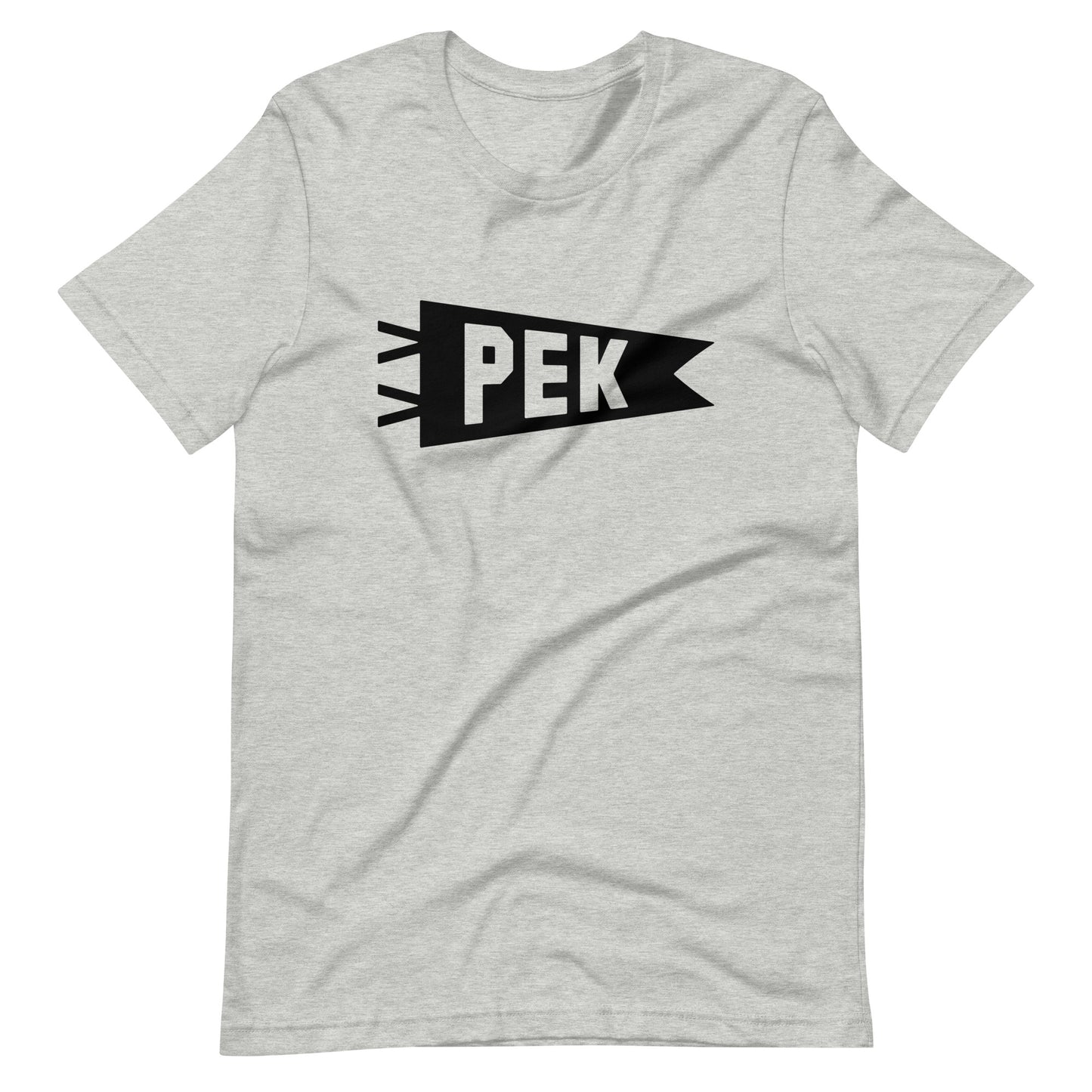 Airport Code T-Shirt - Black Graphic • PEK Beijing • YHM Designs - Image 01