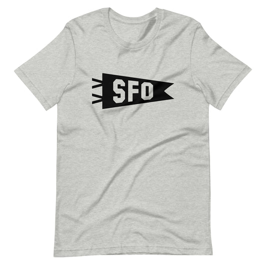 Airport Code T-Shirt - Black Graphic • SFO San Francisco • YHM Designs - Image 01