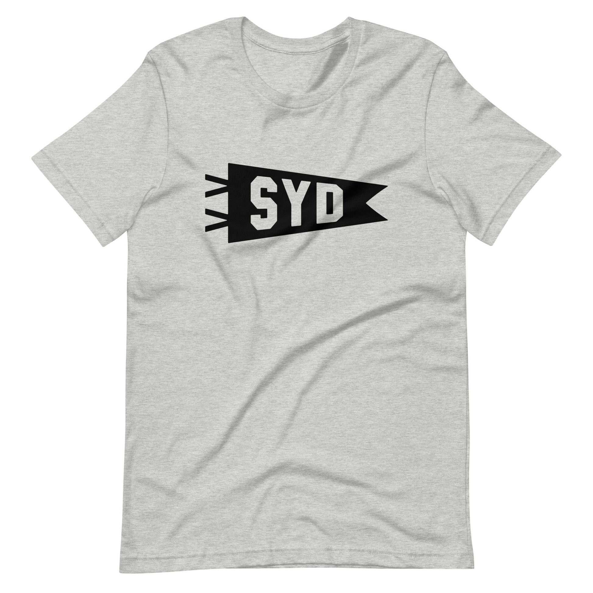 Airport Code T-Shirt - Black Graphic • SYD Sydney • YHM Designs - Image 01