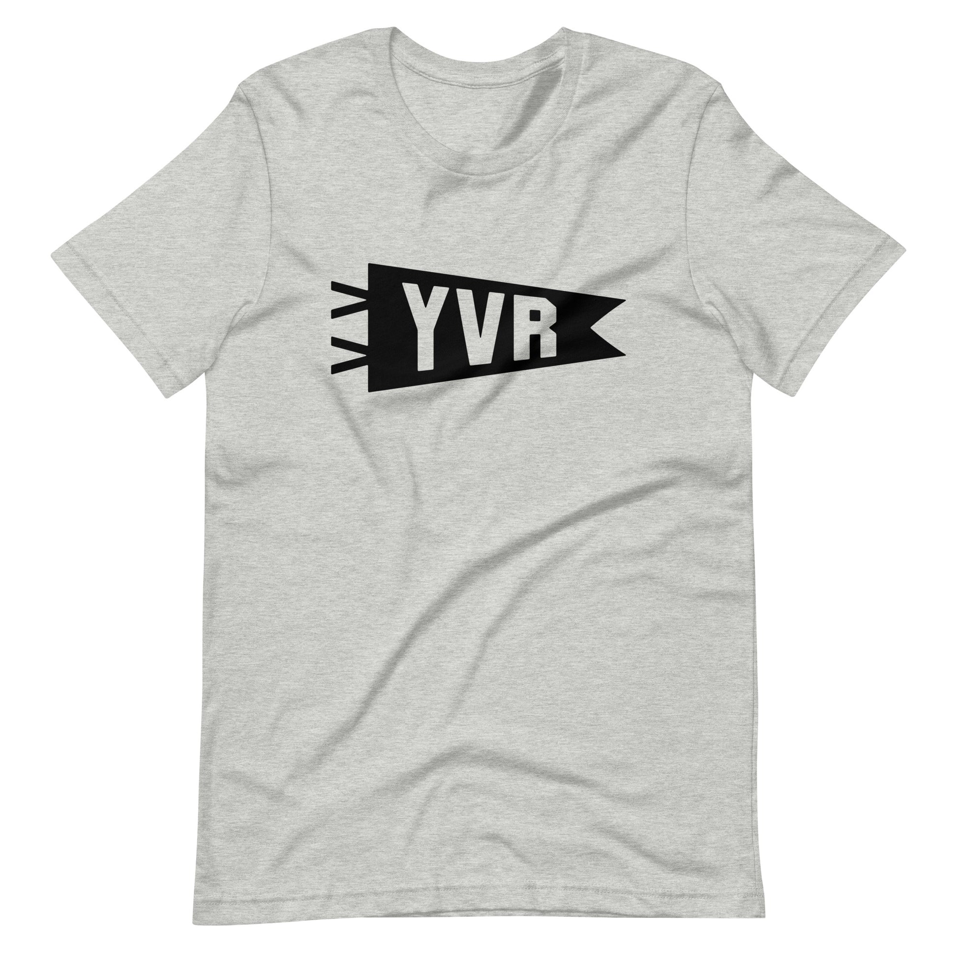 Airport Code T-Shirt - Black Graphic • YVR Vancouver • YHM Designs - Image 01