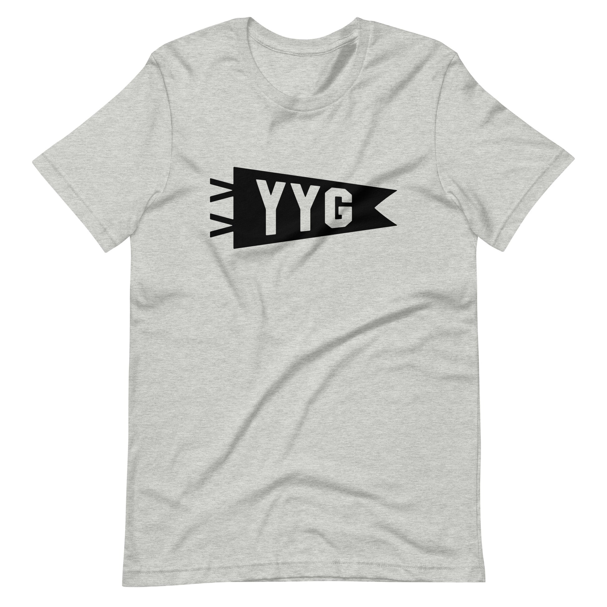 Airport Code T-Shirt - Black Graphic • YYG Charlottetown • YHM Designs - Image 01