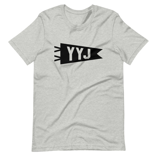 Airport Code T-Shirt - Black Graphic • YYJ Victoria • YHM Designs - Image 01
