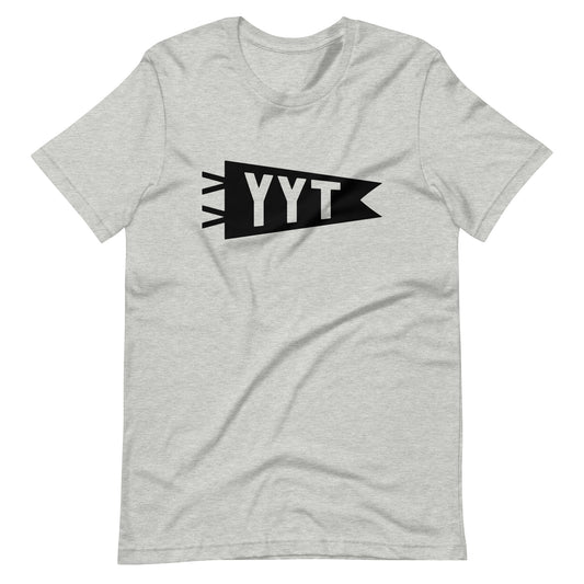 Airport Code T-Shirt - Black Graphic • YYT St. John's • YHM Designs - Image 01